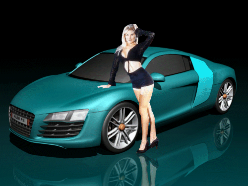 Audi 3d. 3D model of Audi R8 created by