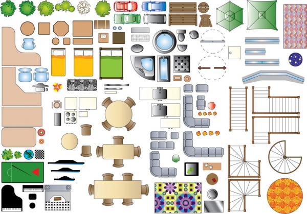 Floor Plan Furniture Symbols