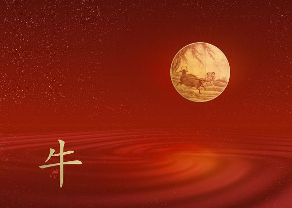 chinese new year wallpaper download. A desktop wallpaper commemorating the Year of the Ox.<br> 3 sizes in