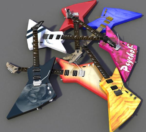 Metal-Ax guitarra eléctrica Fober para DAZ Studio