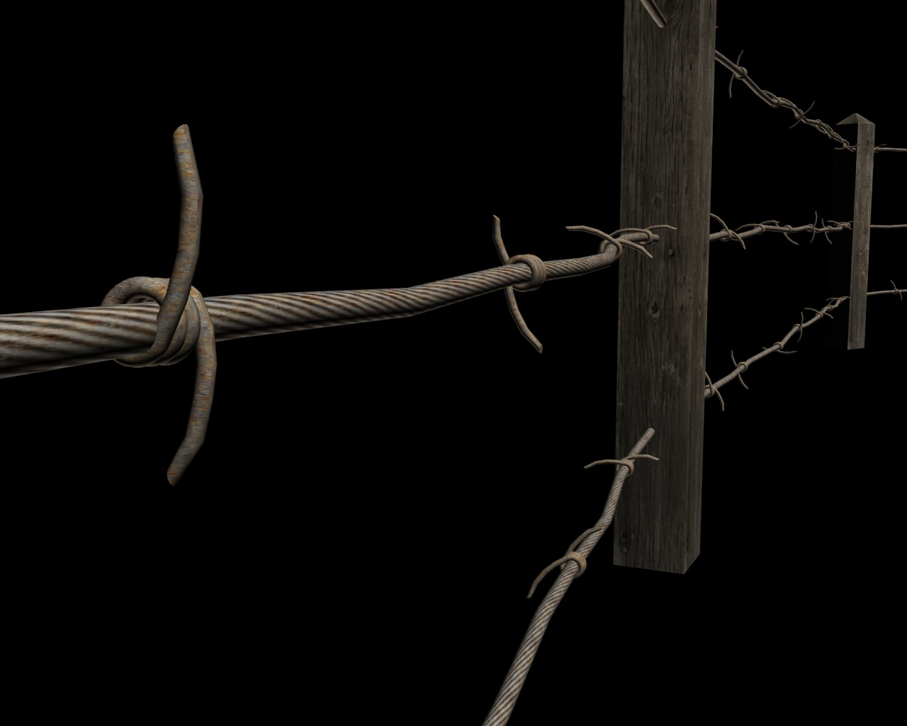 Barbed wire 3d model free