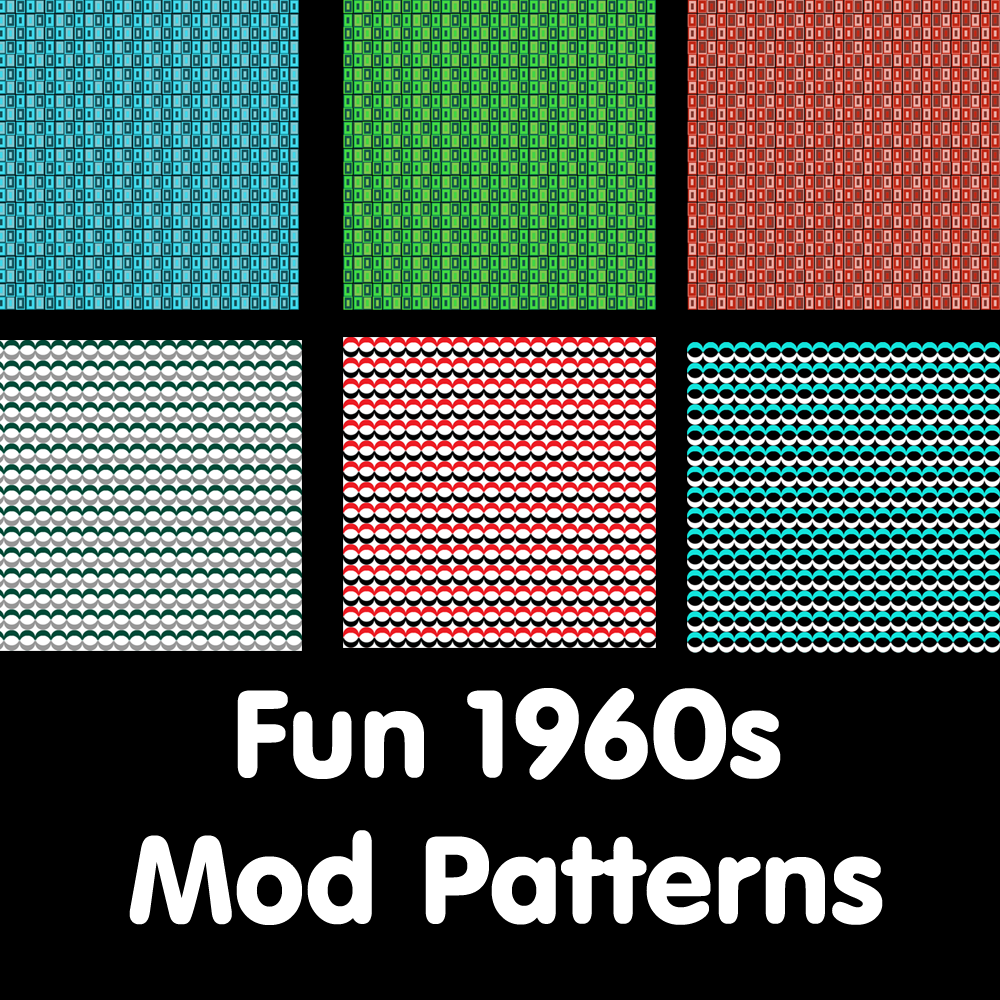Fun 1960s Mod Patterns Texture ShareCG