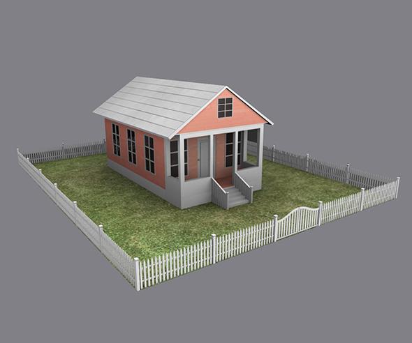 Cottage House Low Polygon 3D Model ShareCG
