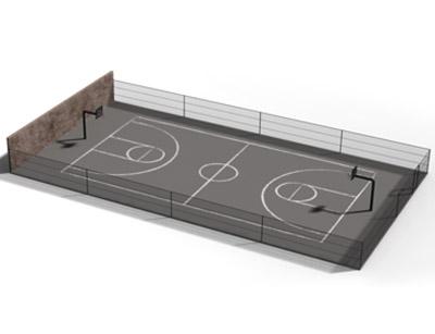 Street Basketball Court - 3D Model - ShareCG